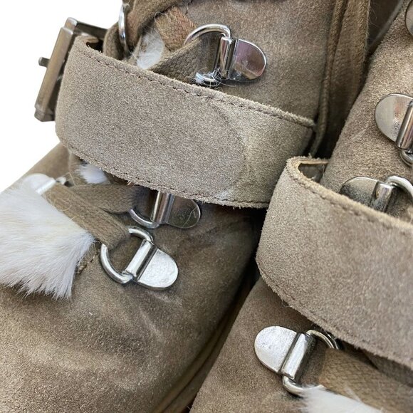 KENDALL & KYLIE Kardashian Edison Boots Size 8 Suede Leather Combat Ankle - Picture 10 of 13